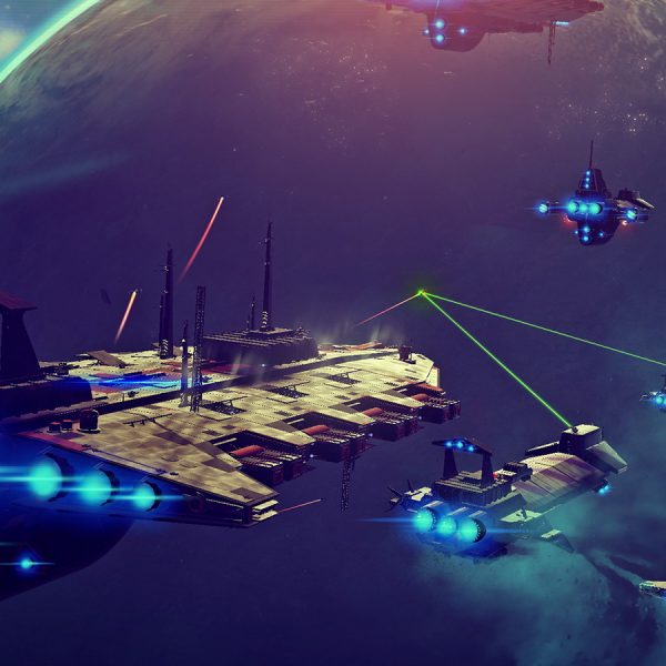 Screenshot BlueSpace Weltraumschiffe