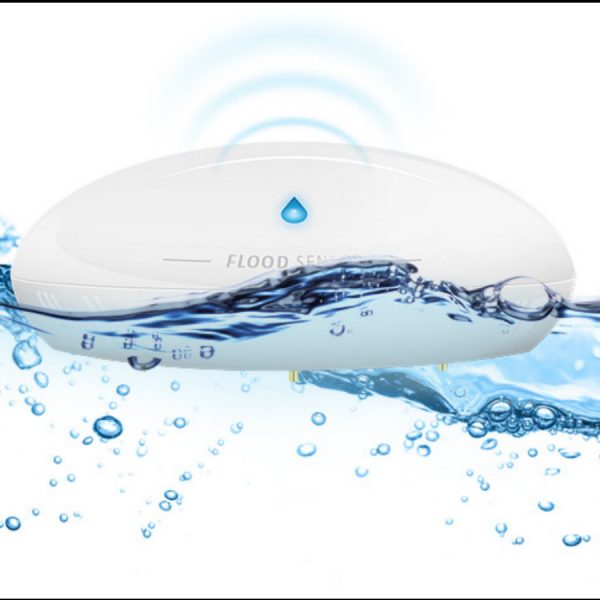 Animation Flood Sensor Ger&auml;t mit Wassertropfen