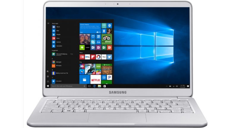 Abbildung Samsung Notebook 9 mit Windows 10