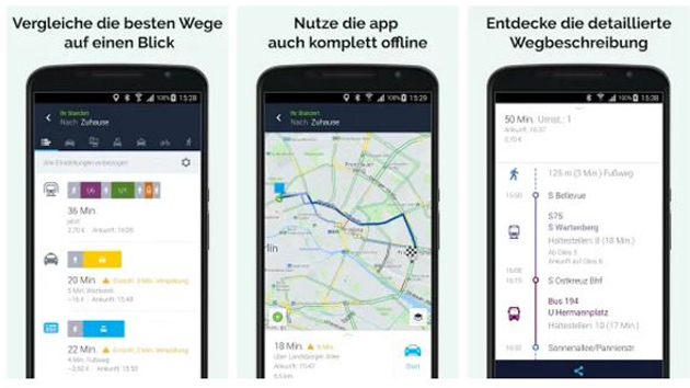 ”Here WeGo” ist eine kostenlose App für die einfache Navigation durch die Stadt.