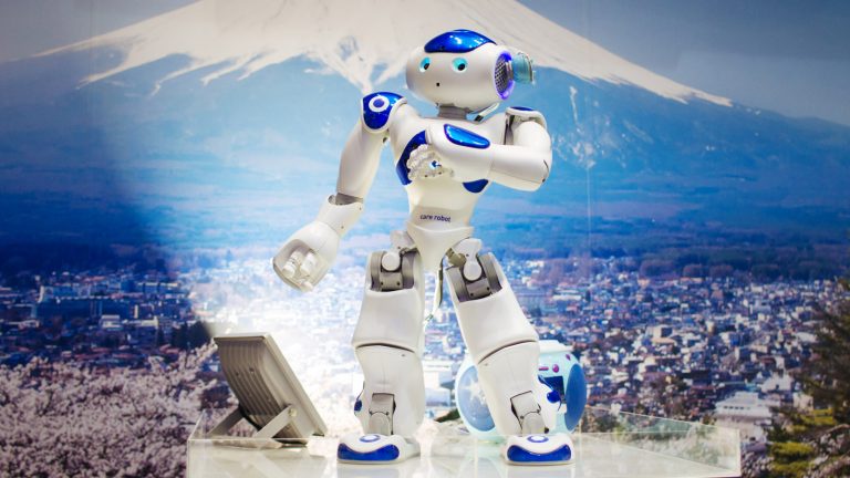 Ein Roboter tanzt auf dem MWC 2016