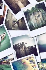 Sammlung verschiedener Polaroid-Fotos