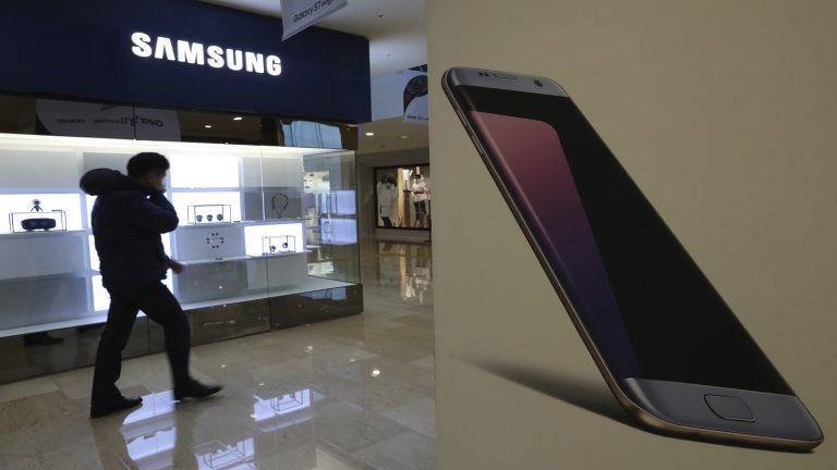 Ein Verkaufsstand von Samsung