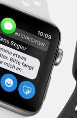 Apple Watch mit eingegangener Nachricht