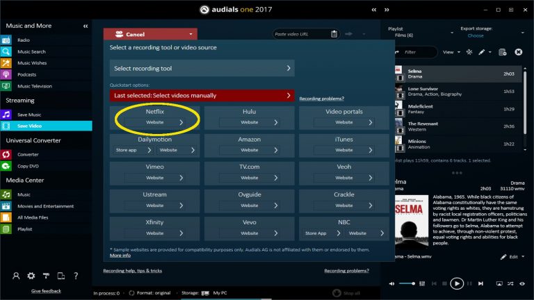 Netflix unterwegs Mitschnitt Netflix unterwegs Mitschnitt