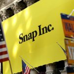 Banner von Snap Inc. in der New Yorker Wall Street.