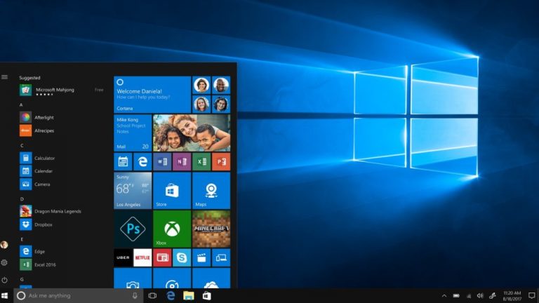 Windows Creators Update Startbildschirm