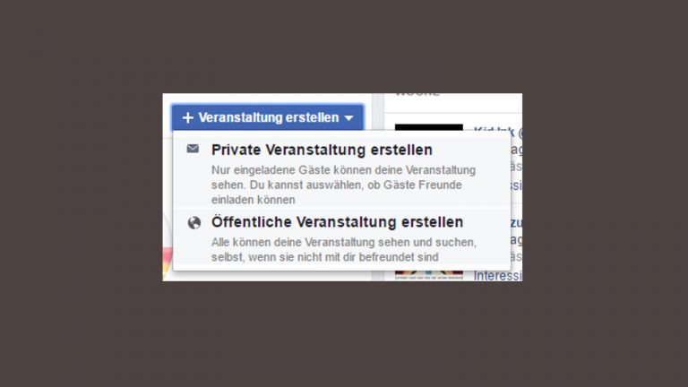 Facebook Veranstaltung Privatsphäre