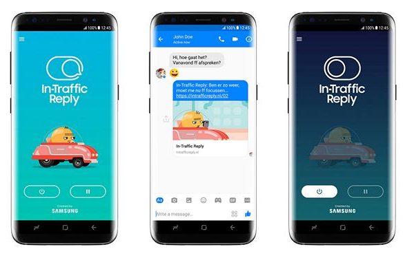 Bilder der App In-Traffic Reply auf dem Smartphone