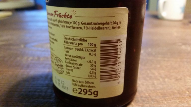 Lebensmittelkennzeichnung Nährwertkennzeichnung