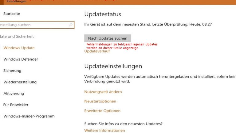 Windows 10 reparieren mit Bordmitteln Update