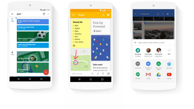 Screenshots Google Familiengruppe