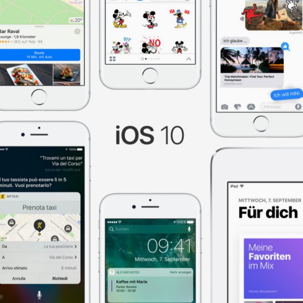 Oberfläche iPhones mit iOS 10.