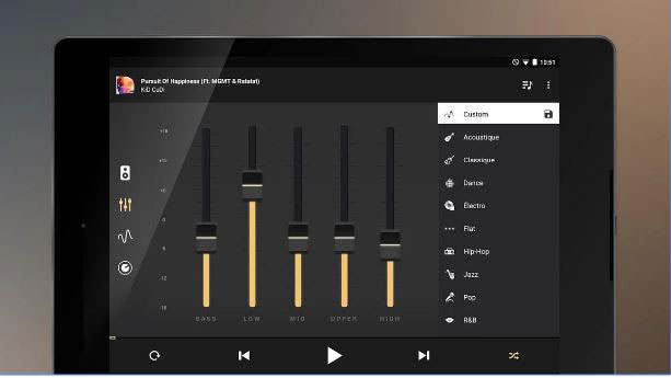 Musik-Player Android Equalizer