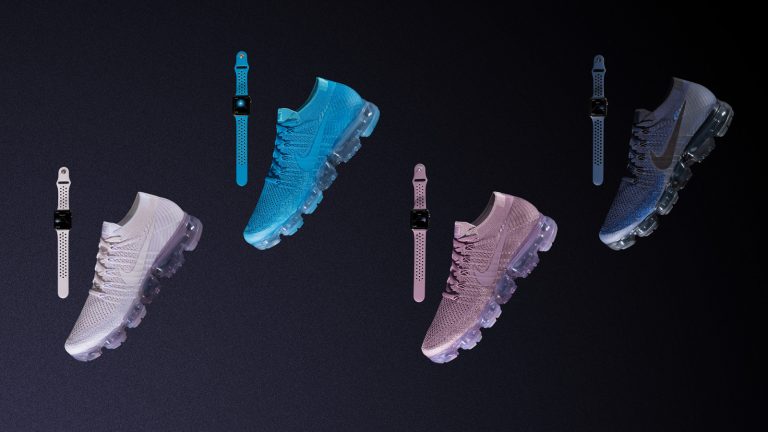 Nike Sneaker und Apple Watch Armbänder