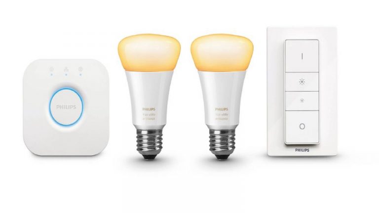 Ein Starterset der Smart-Home-L&ouml;sung Philips Hue white ambiance
