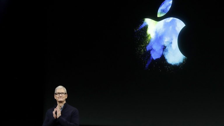 Apple-CEO Tim Cook bei einer Produktvorstellung
