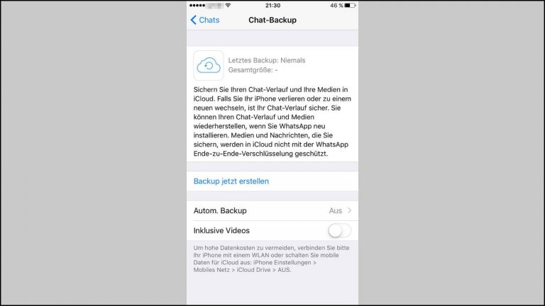 Gelöschte WhatsApp-Bilder und Nachrichten wiederherstellen Chat Backup iPhone