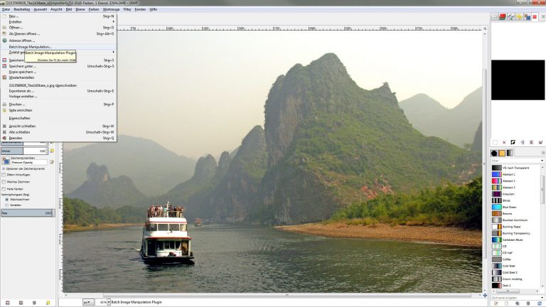 GIMP mit Plugins erweitern Menüführung