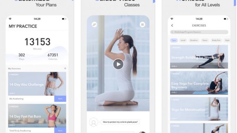 Daily Yoga App Vorschaubilder
