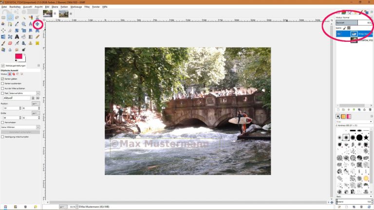 Anleitung: Wasserzeichen erstellen bei GIMP