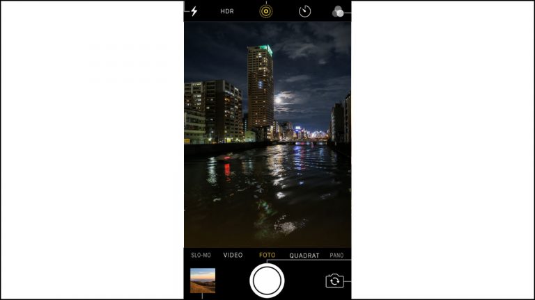iPhone Fotos Nacht Mondschein