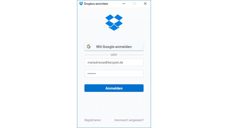 Daten in Dropbox verschlüsseln Für Dropbox registrieren