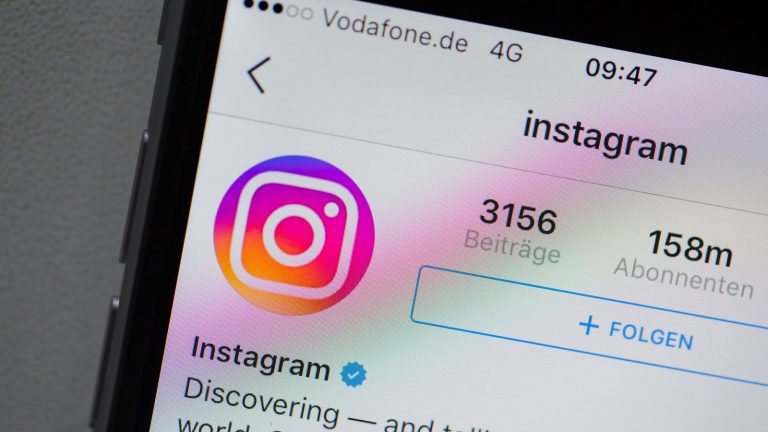 Die Instagram-App auf einem Smartphone