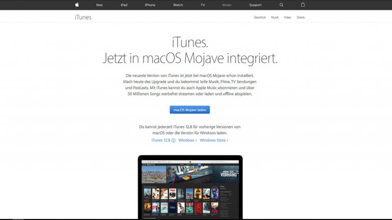 iTunes erkennt iPhone nicht: iTunes neu installieren iTunes herunterladen auf Apple-Homepage