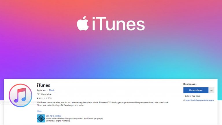 iTunes erkennt iPhone nicht: iTunes für Windows installieren iTunes im Microsoft Store