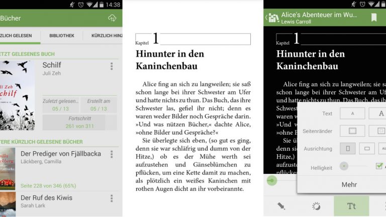 E-Book lesen mit dem Aldiko Book Reader
