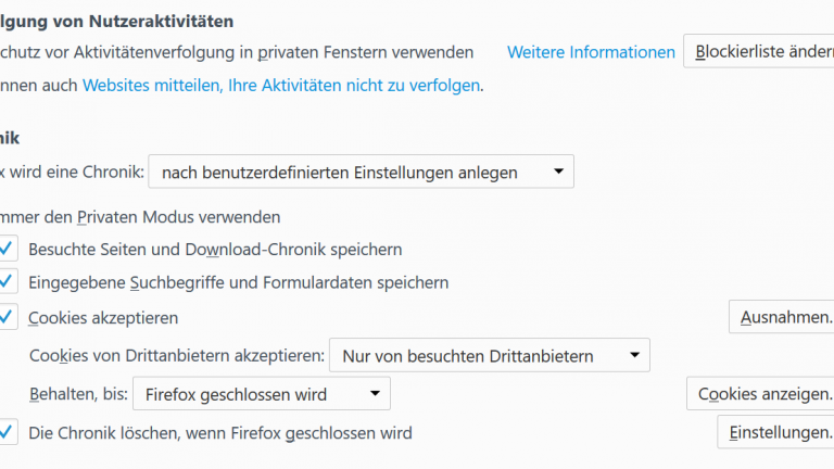 Firefox Daten löschen