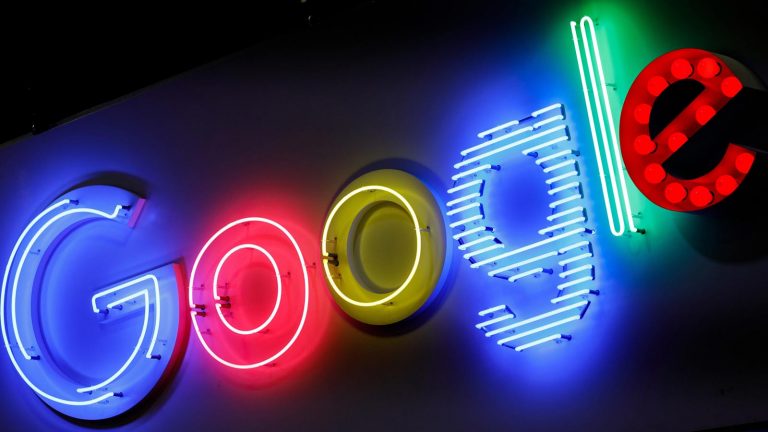 Google Logo Neonschrift
