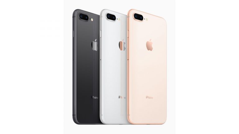 Das iPhone 8 in den Farben Space Grau, Silber und Gold