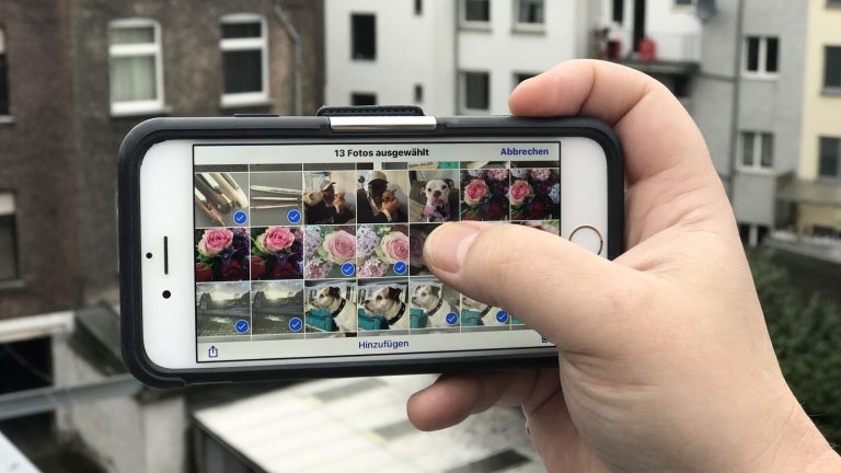 iPhone schnell bedienen Fotos auswählen
