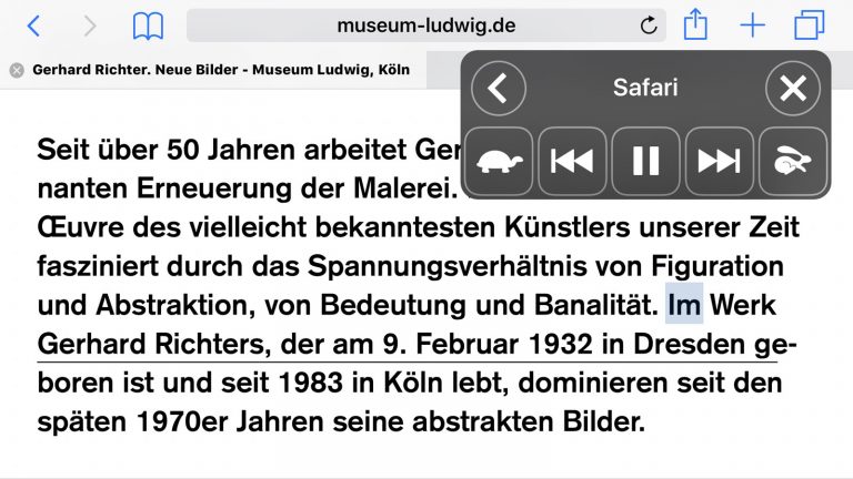 Vorlesen-Funktion auf dem iPhone