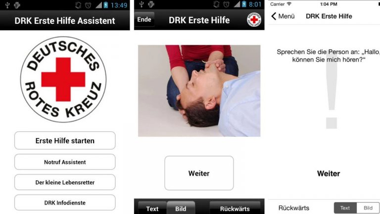 Screenshots Deutsches Rotes Kreuz Erste Hilfe App