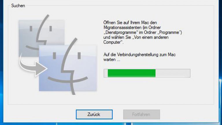 Ab Windows XP kann der Migrationsassistent verwendet werden