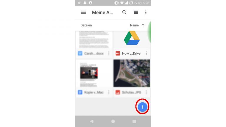 Google Drive App auf Android-Smartphone