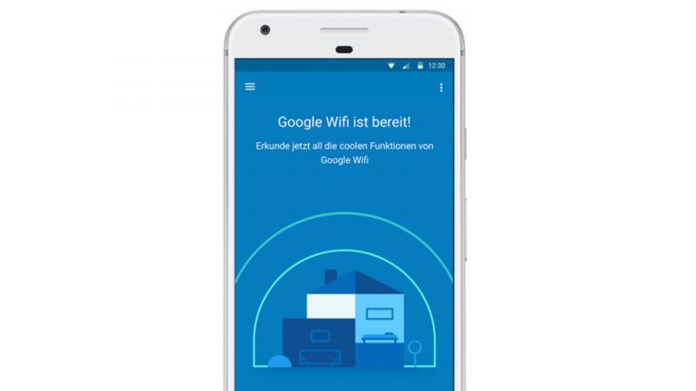 Google Wifi Erfolgsmeldung Mit der Smartphone-Kamera wird der Geräte-Code eingescannt