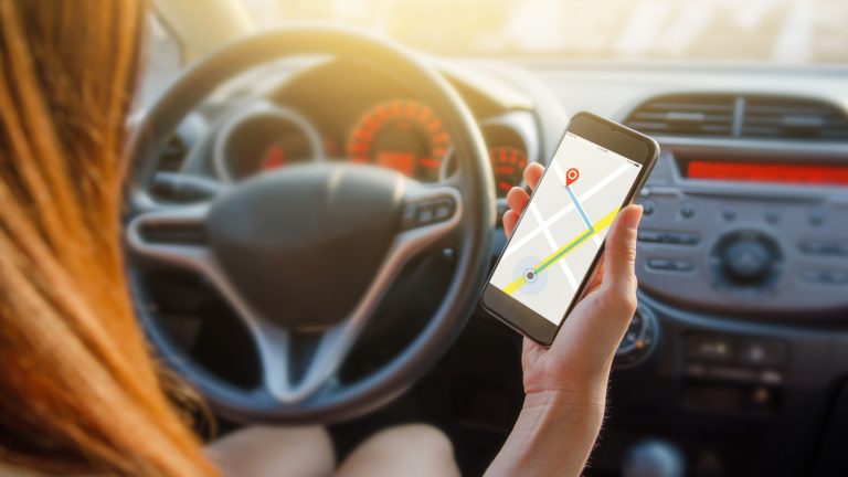 Smartphone mit Navigation per GPS