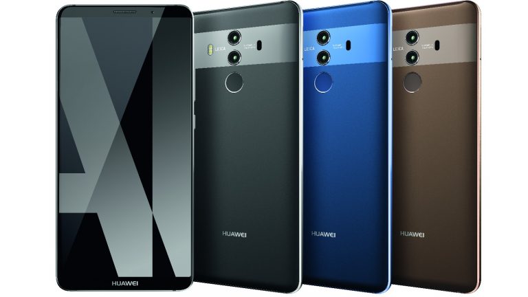 Das Huawei Mate 10 Pro in verschiedenen Farben