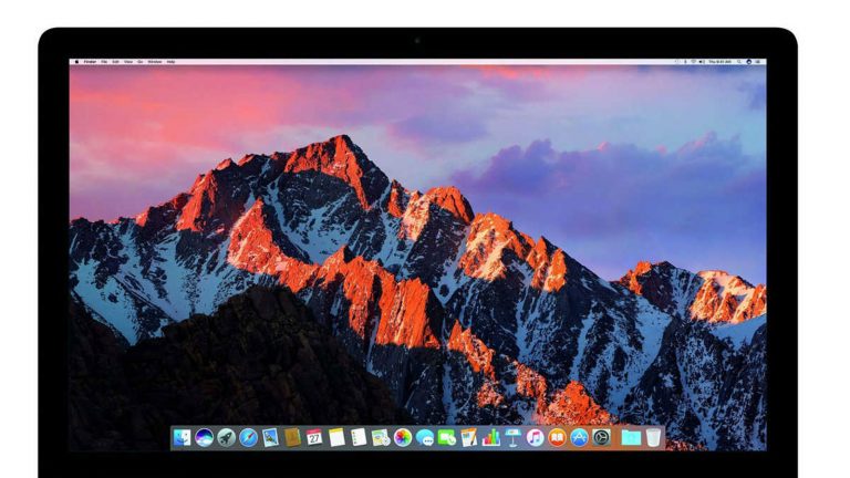 Schreibtisch eines MacBook mit macOS Sierra