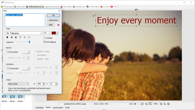 Spruchbilder selber machen Apps PhotoScape X Spruchbilder mit PhotoScape X auf dem Mac erstellen