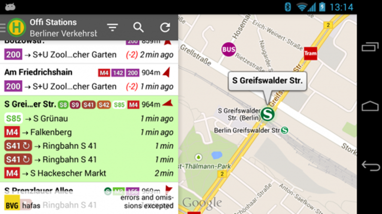 “Öffi”-App für die Nutzung öffentlicher Verkehrsmittel