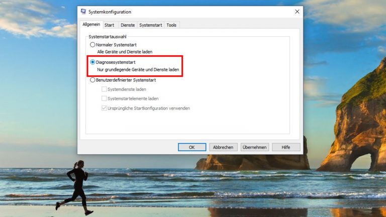 Diagnosesystemstart bei Windows 10 aktivieren