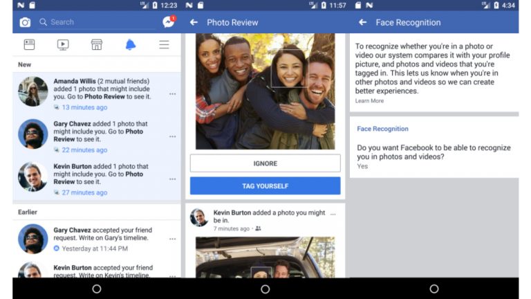 Screenshots Facebook