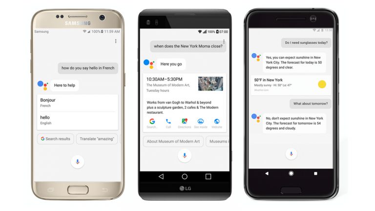 Smartphones mit Google Assistant