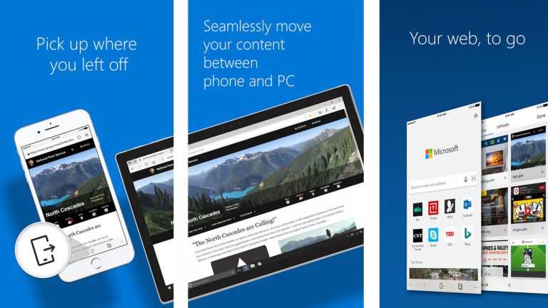 Microsoft Edge Browser iOS und Android