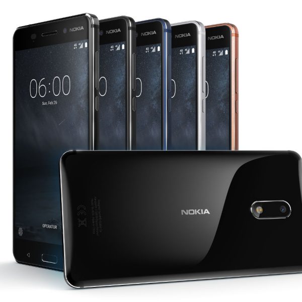 Nokia 6 in verschiedenen Ausf&uuml;hrungen